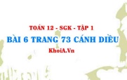 Bài 6 trang 73 Toán 12 tập 1 Cánh Diều